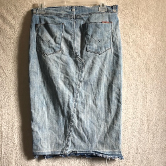 Hudson jeans denim pencil skirt frayed - Picture 6 of 9